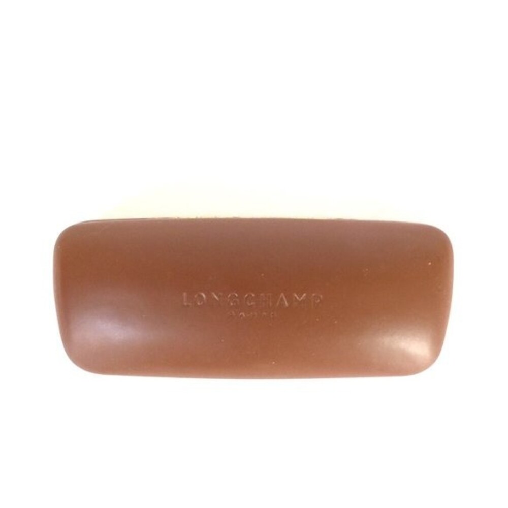 Longchamp Paris Brown Hard Clamshell Sunglasses Glass Case Eyeglasses Luxury - Picture 2 of 7